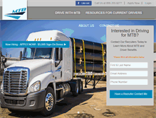 Tablet Screenshot of mtbtransport.com